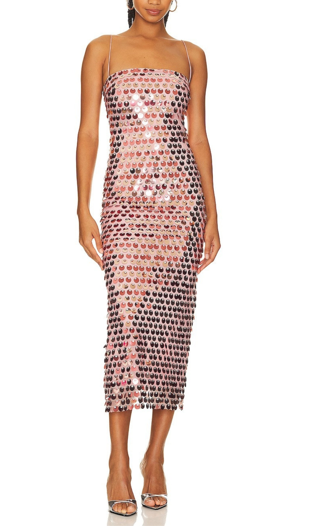 Aria Strap Sequin Midi Dress