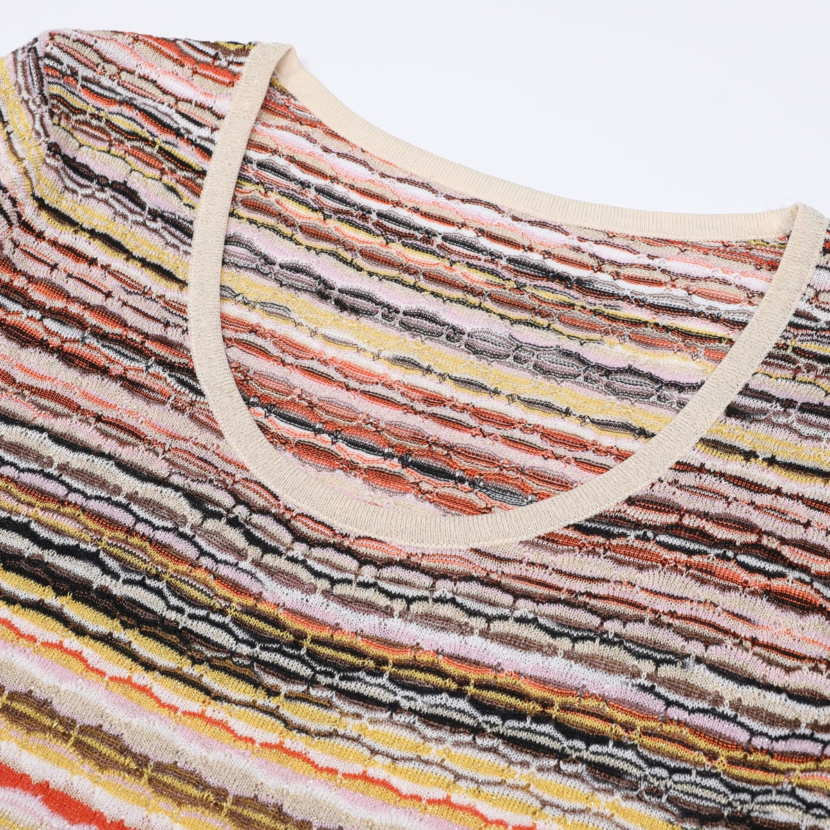 Julia Multi-Stripe Knit Maxi Dress - Effortless Long Sleeve Elegance