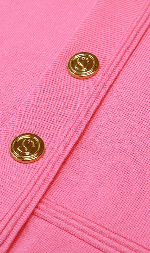 Kiranda Pink Sleeveless Knit Mini Dress