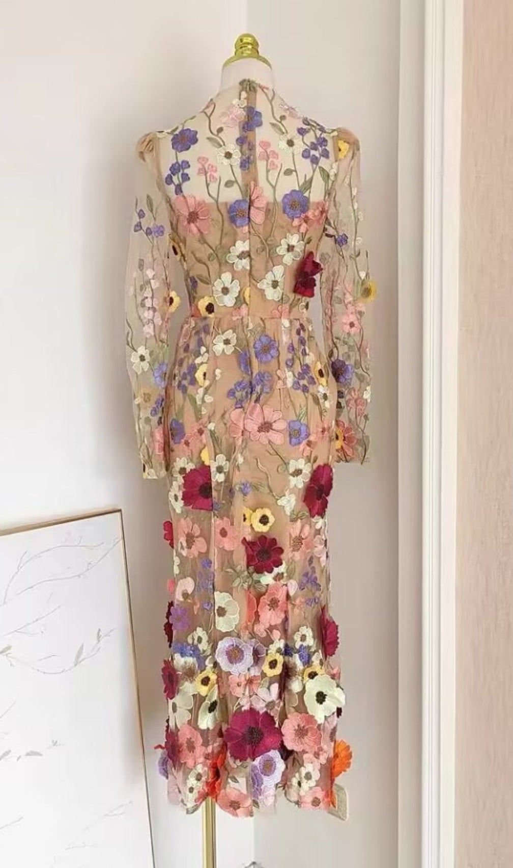 Altair Flower Mermaid Midi Dress