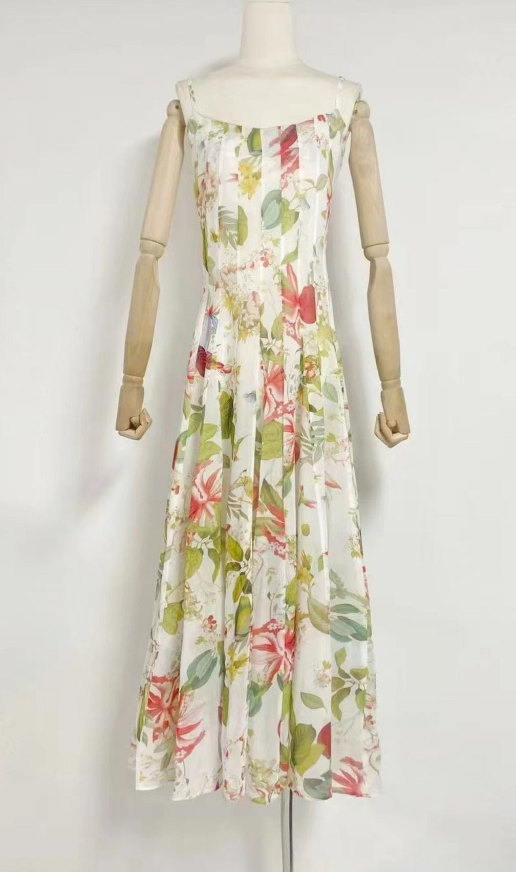 Kennice Elegant Strappy Floral Maxi Dress - Perfect for Summer Weddings & Garden Parties