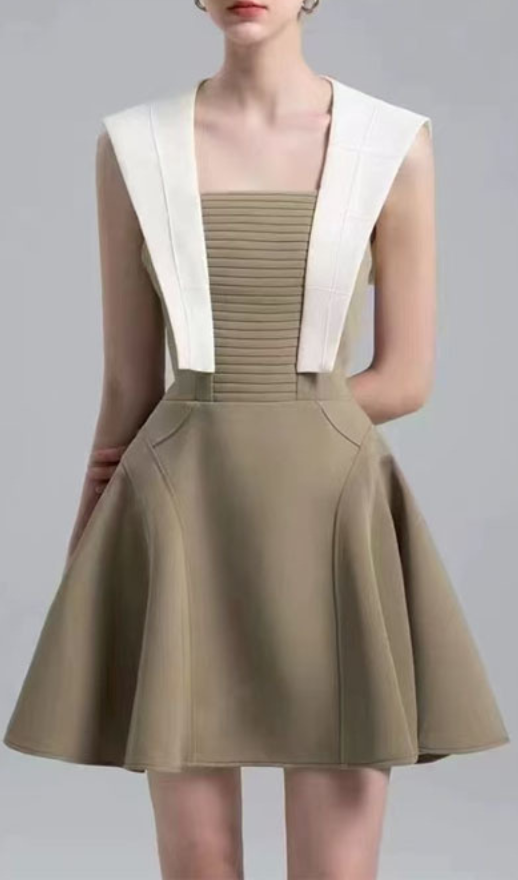 Honora Sleeveless Patchwork Mini Dress