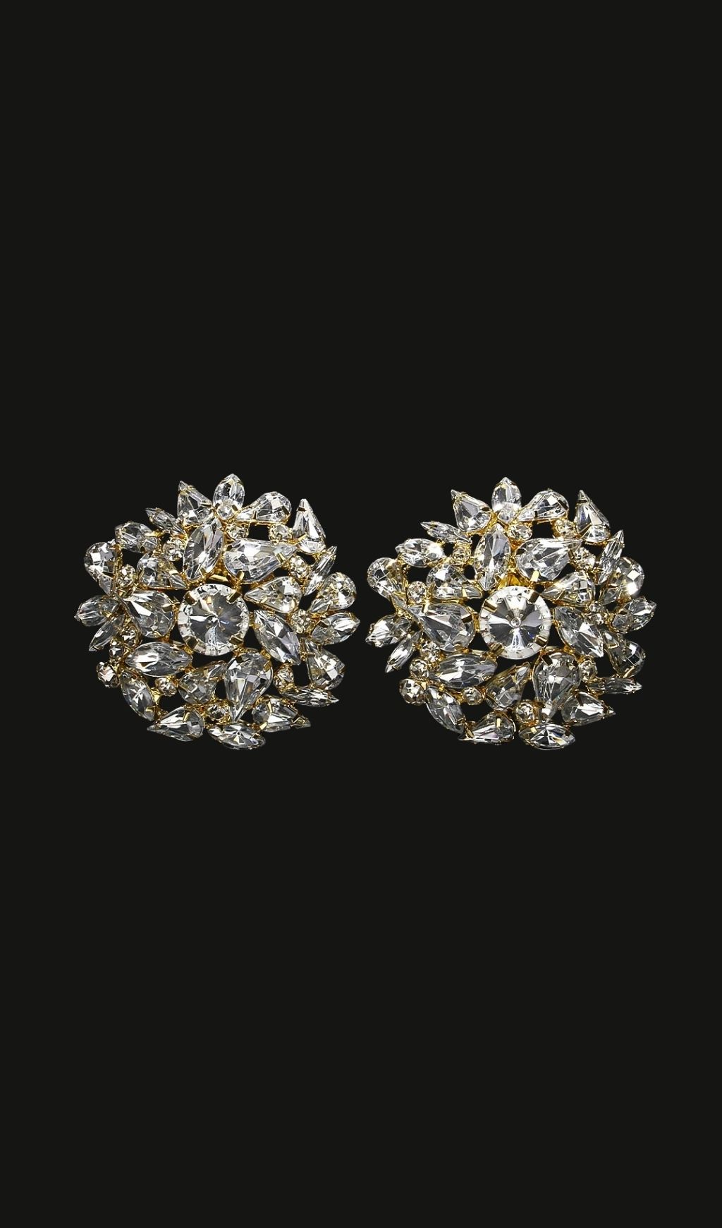 Lysander Circle Rhinestone Earrings