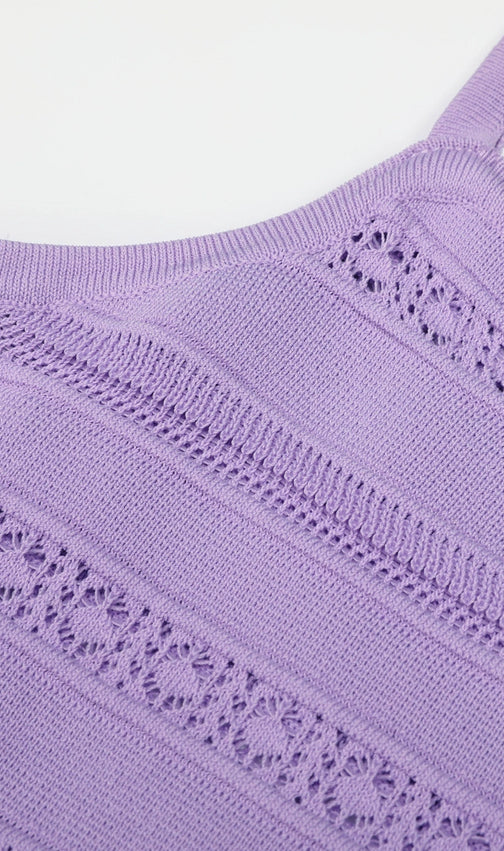 Kinsey Luxe Lavender Knit Cardigan & Midi Dress Set