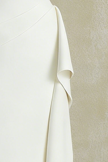 Arene Elegant White Off-Shoulder Asymmetrical Midi Dress | Formal Event Gown