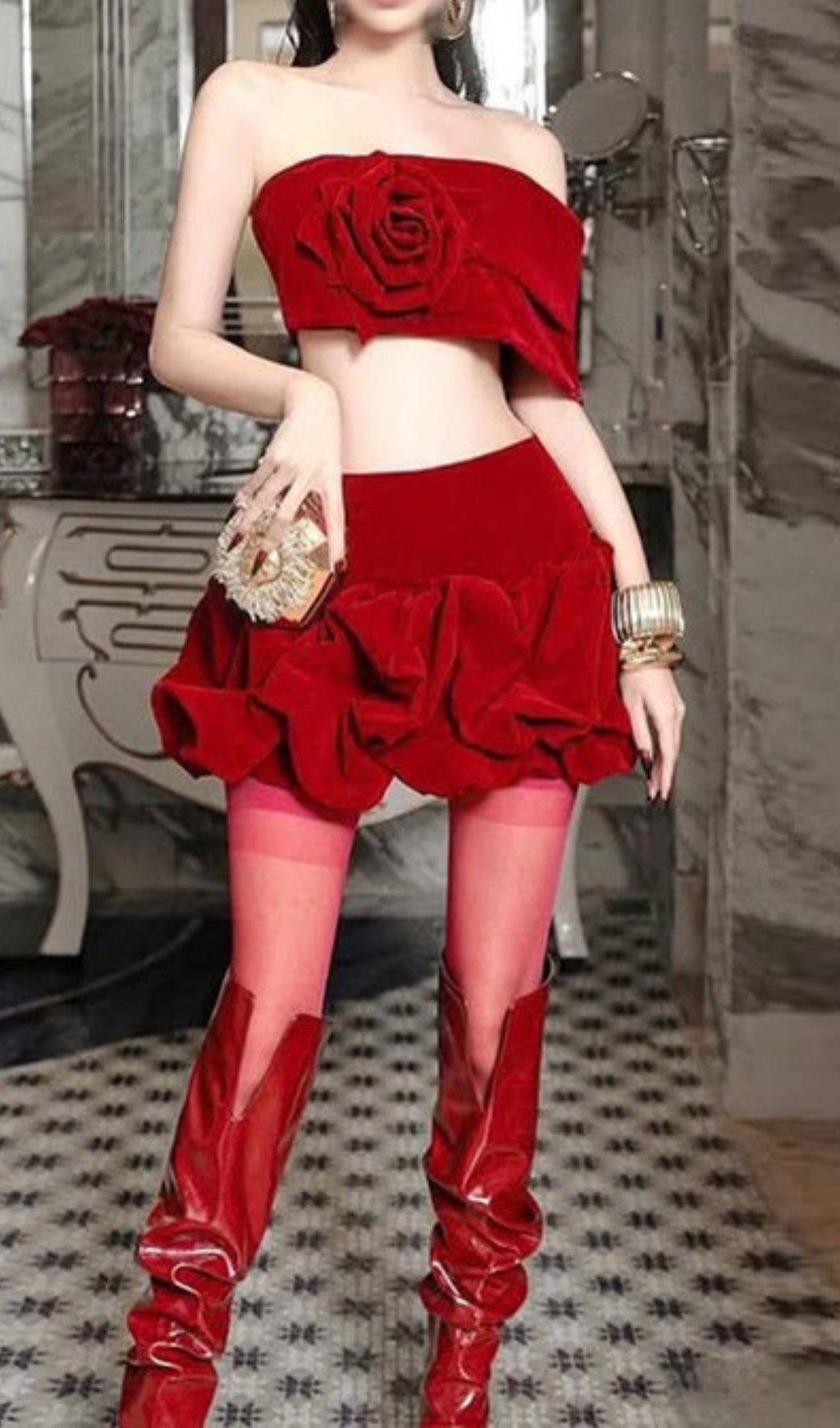 Elvira Flower Two-Piece Set