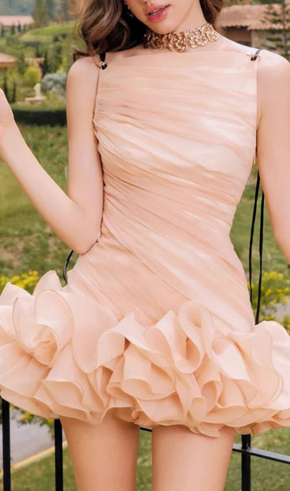 Fjola Pleated Mini Dress