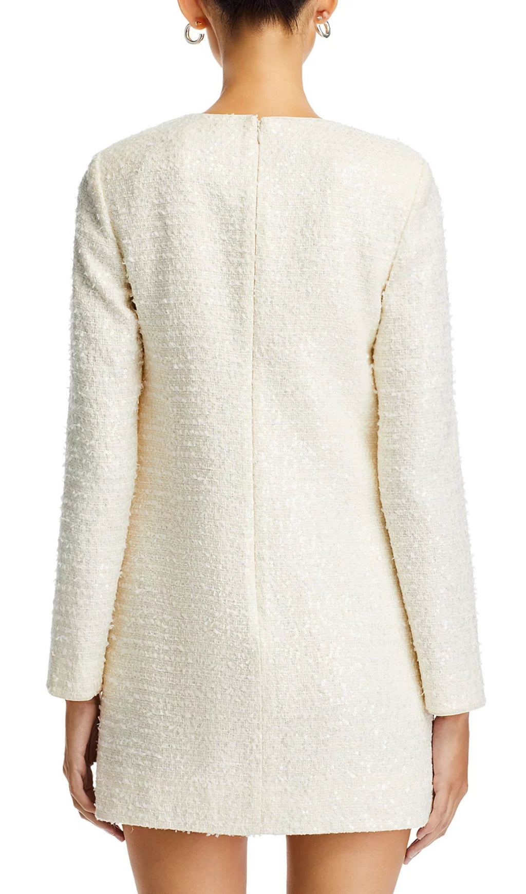 Boucle Bow Embellished Mini Dress