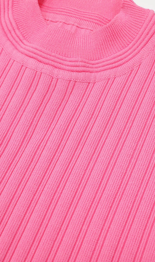 Kiranda Pink Sleeveless Knit Mini Dress