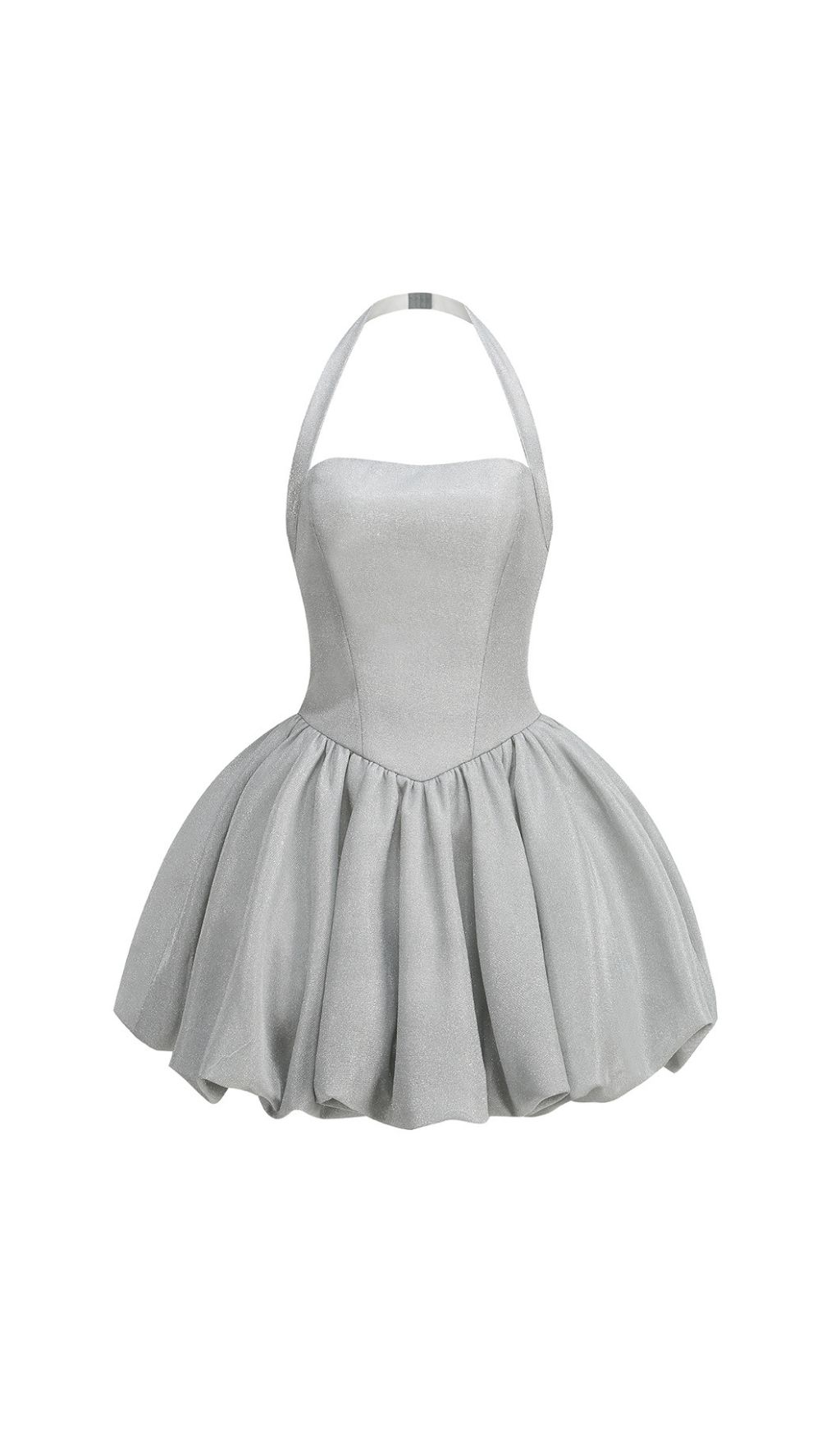 Jerrod Grey Sparkle Halter Bubble Mini Dress - Glam Party Ready