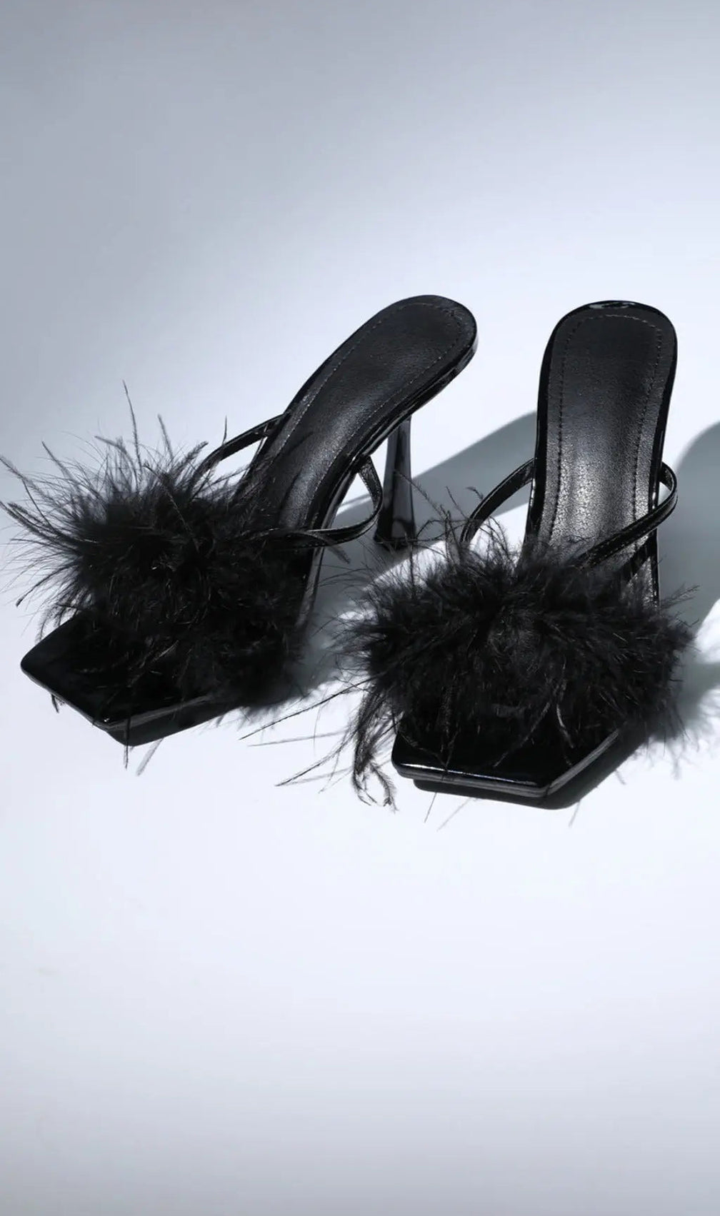 Feather Heels In Black