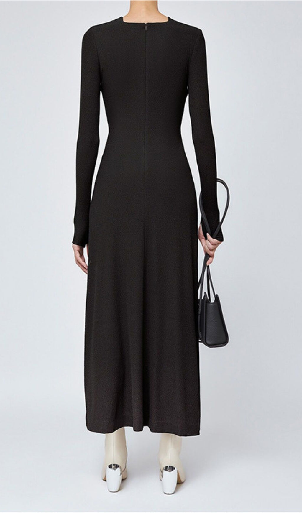 Braydon Cutout Knit Long Sleeve Midi Dress