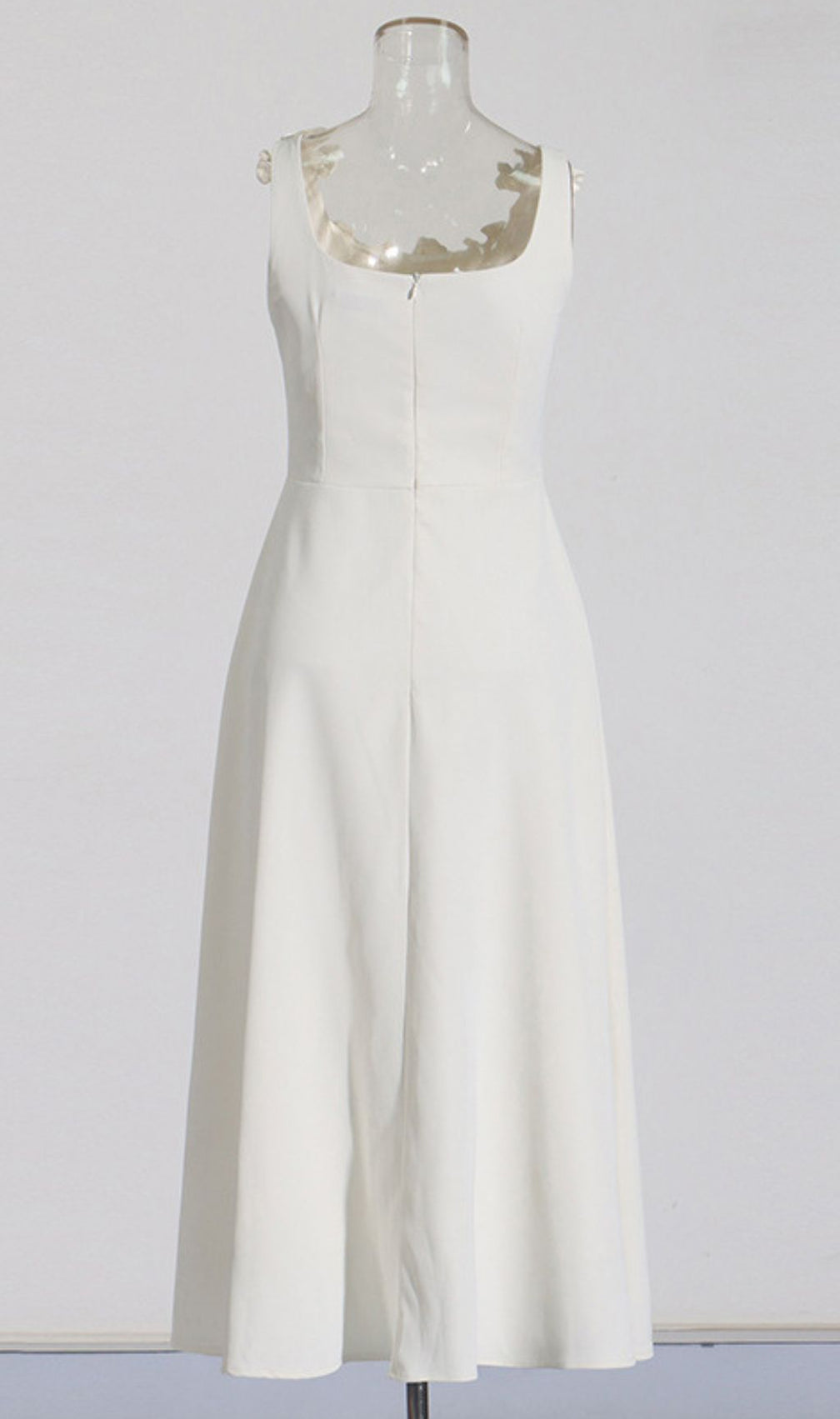 Janan White Floral Midi Dress - Elegant, Romantic & Perfect for Special Occasions