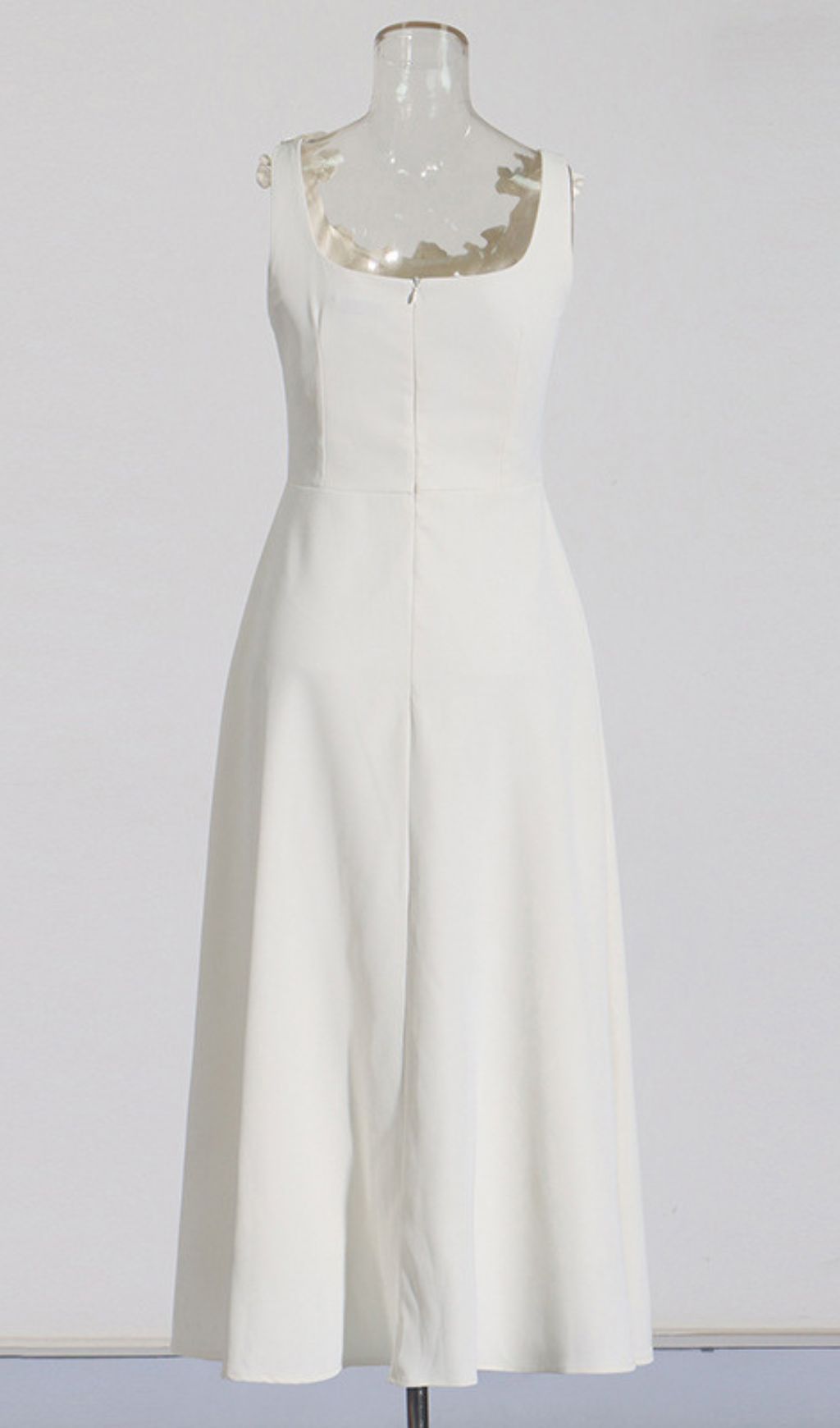 Janan White Floral Midi Dress - Elegant, Romantic & Perfect for Special Occasions