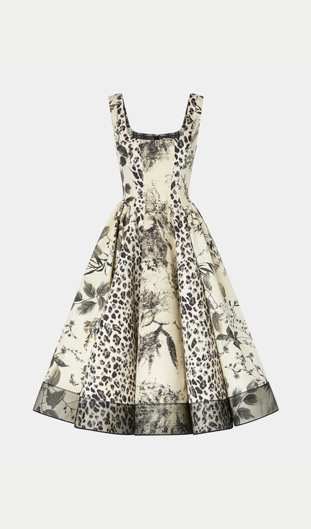 Harald Square Neck Printed Midi Dress