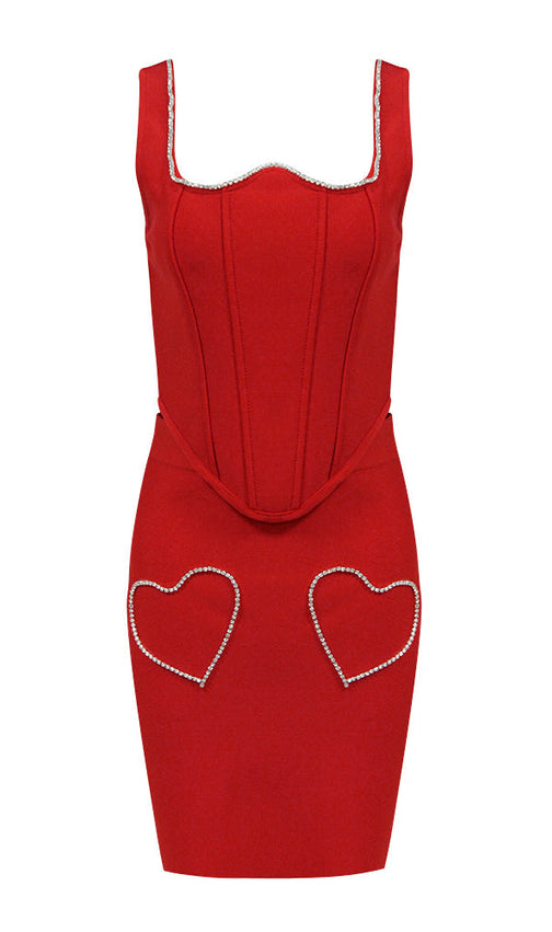 Arlanna Heart Corset Skirt Set