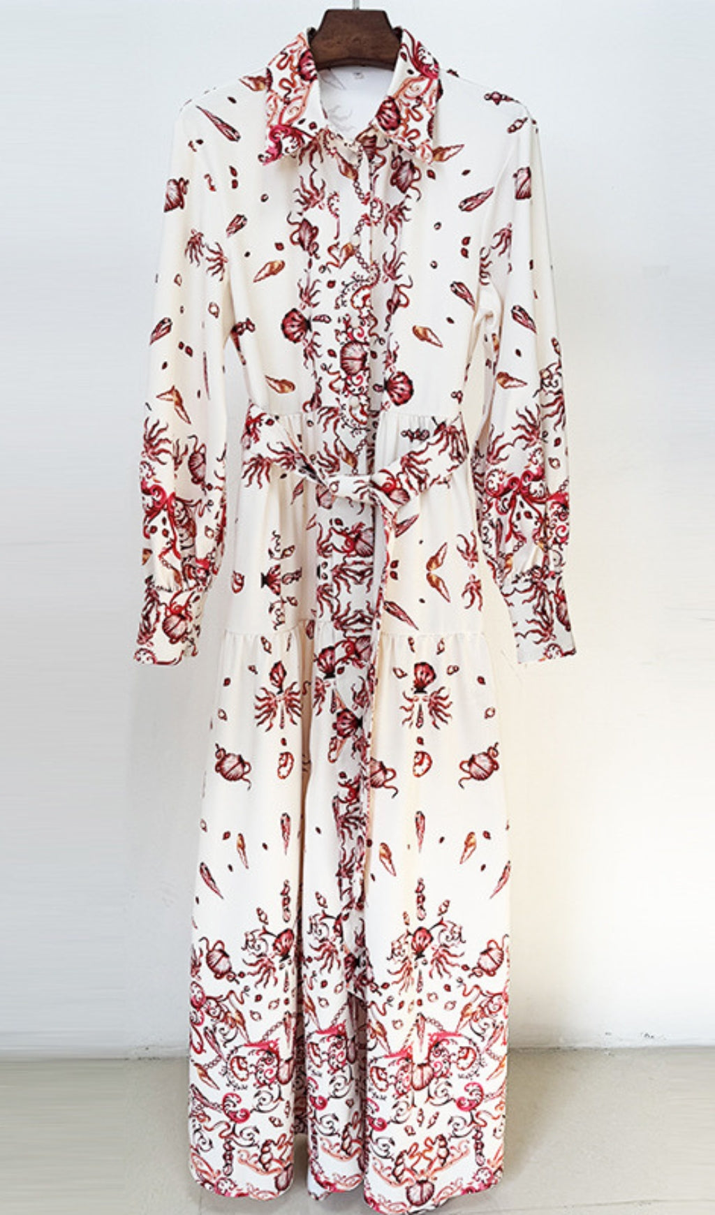 Dreux Long Sleeve Printed Maxi Dress