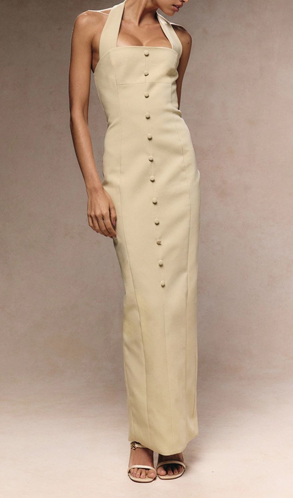 Govert Halter Button Maxi Dress