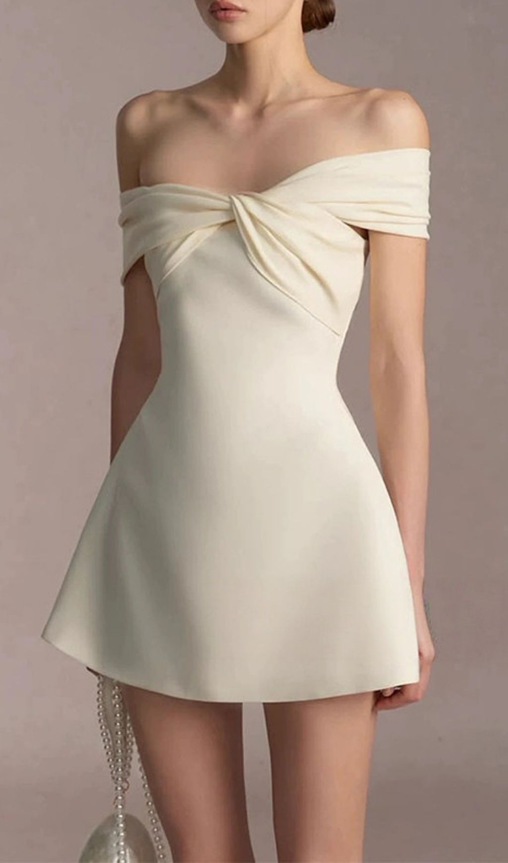 Kanika Chic Off-Shoulder Mini Dress – Elegant & Flirty for Any Occasion