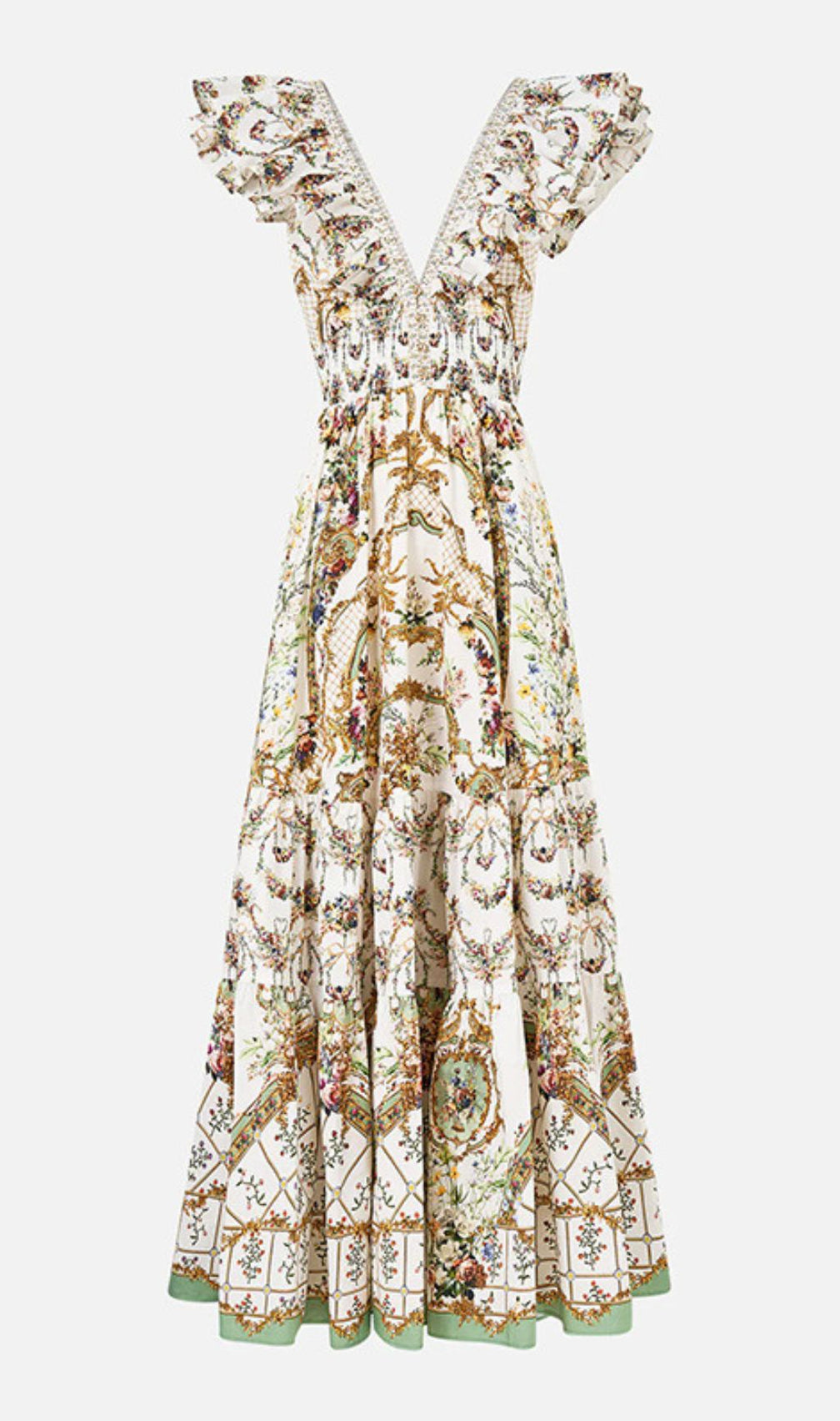 Harding V-Neck Printed Maxi Dress