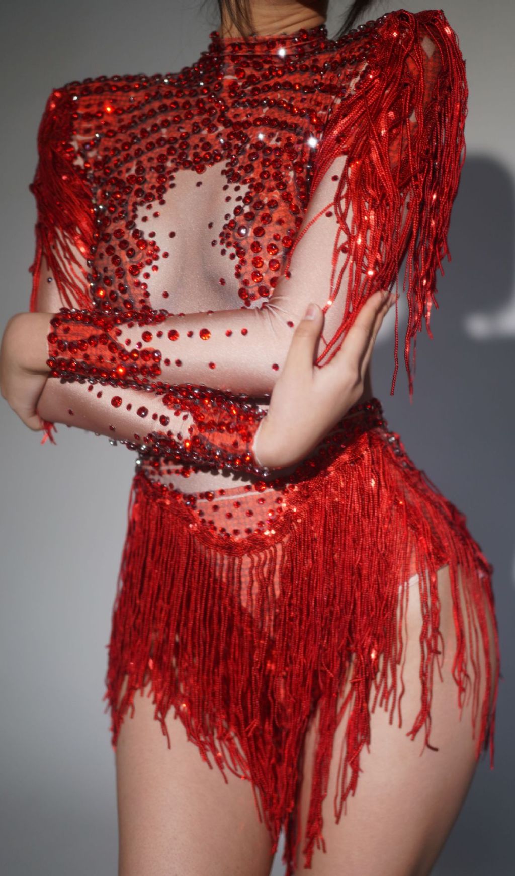 Fusako Diamante Tassel Bodysuit