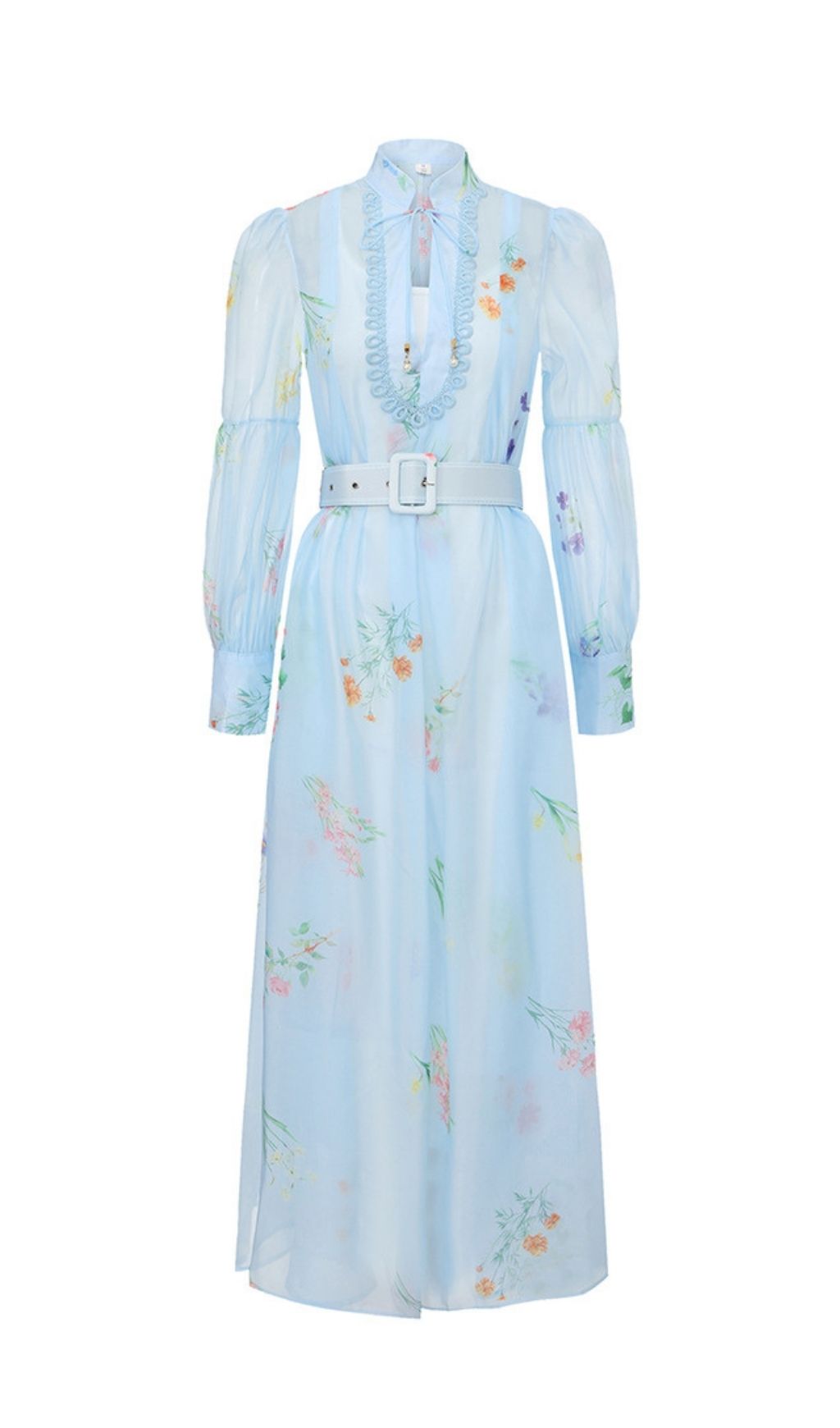 Kaur Ethereal Floral Maxi Dress - Elegant Long Sleeve for Spring/Summer Celebrations