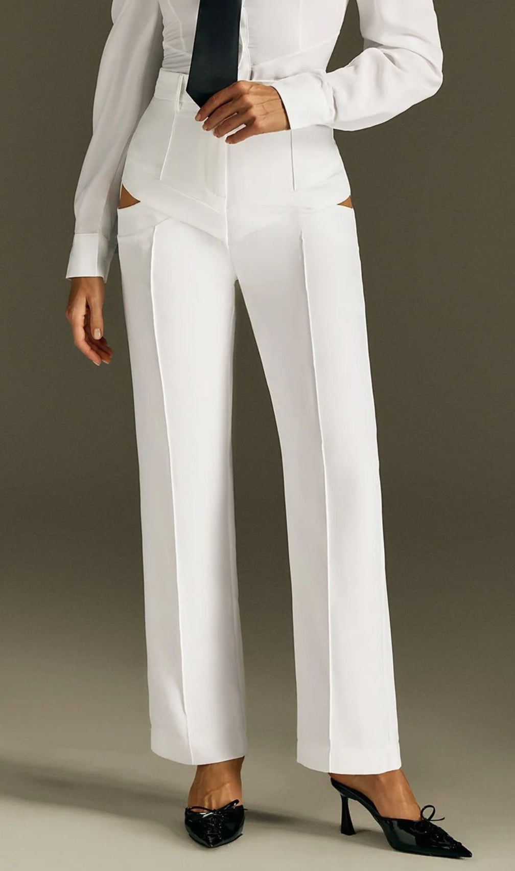 Rohesia Chic Cutout Tailored Pants – Modern Women's Trousers