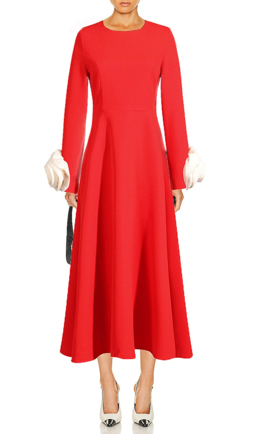 Alyvia Flower Embellished Midi Dress