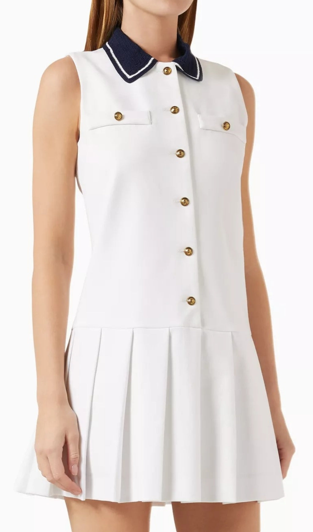 Contrast Collar Mini Dress