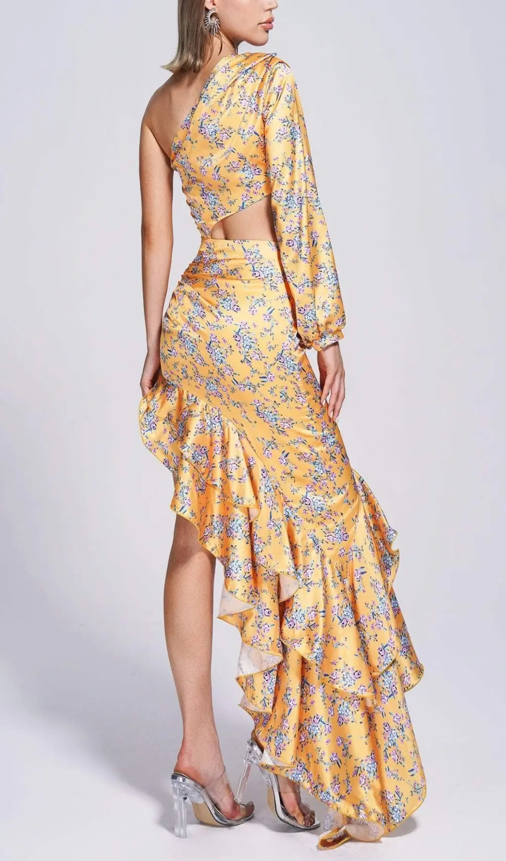 Cassidy One Shoulder Floral Maxi Dress