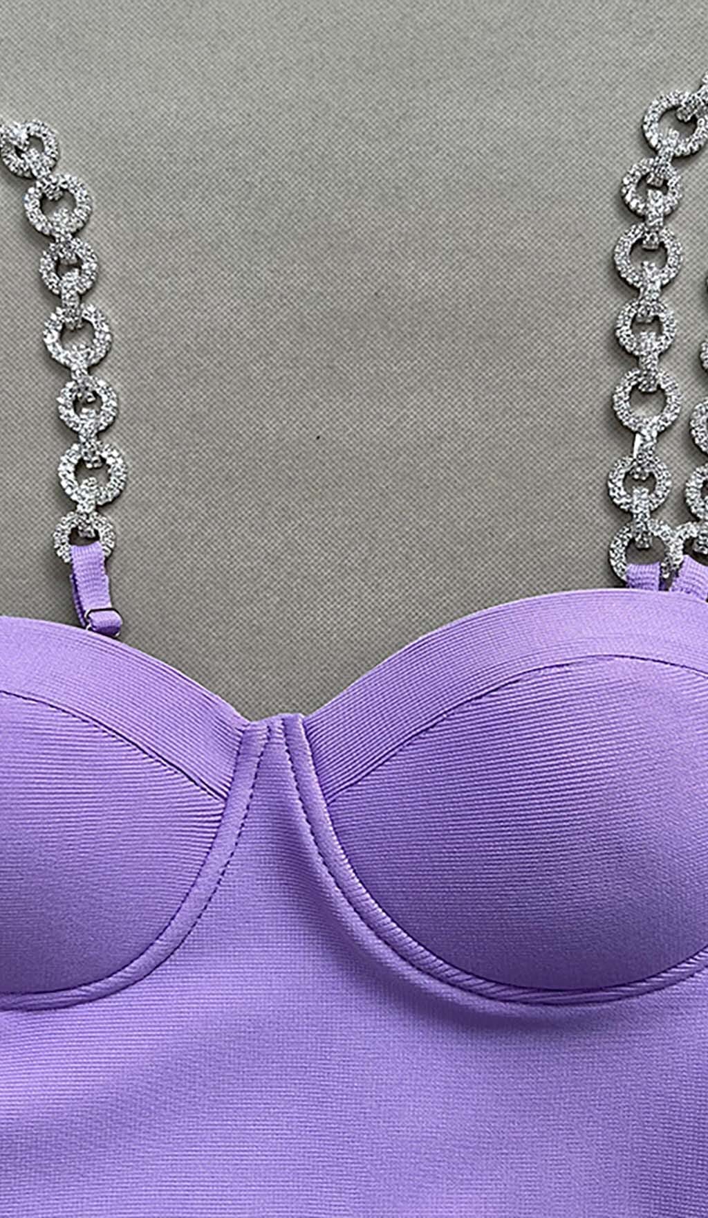 Feather Strappy Mini Dress