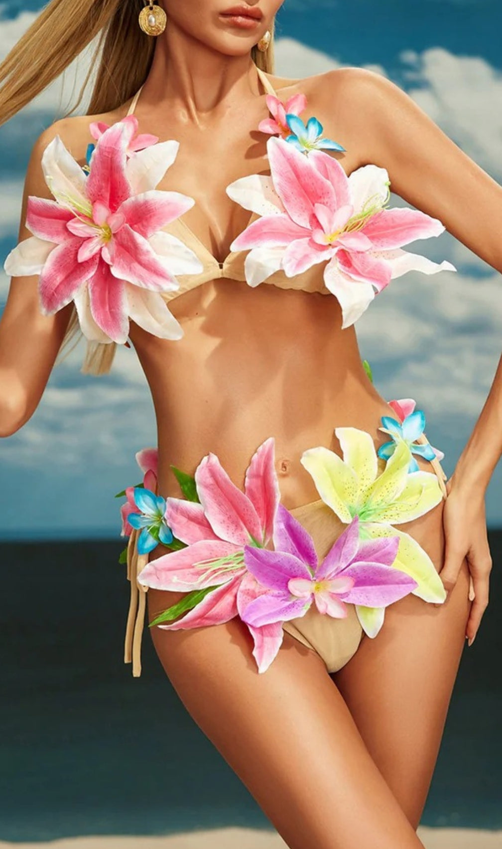 Jamshid Flower Bikini Two Piece Set