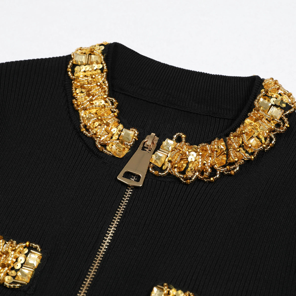 Enrico Crystal Embellished Knit Top