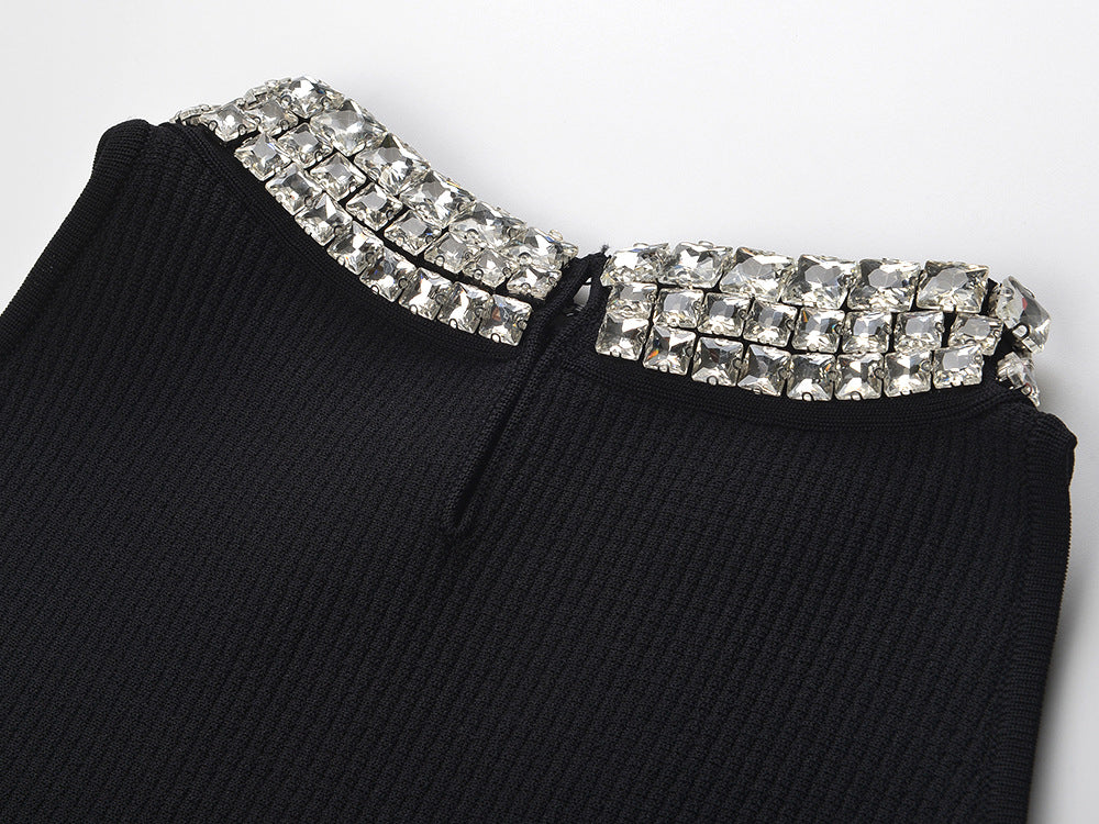 Glamorous Rhinestone Collar Fit & Flare Mini Dress - The Perfect LBD