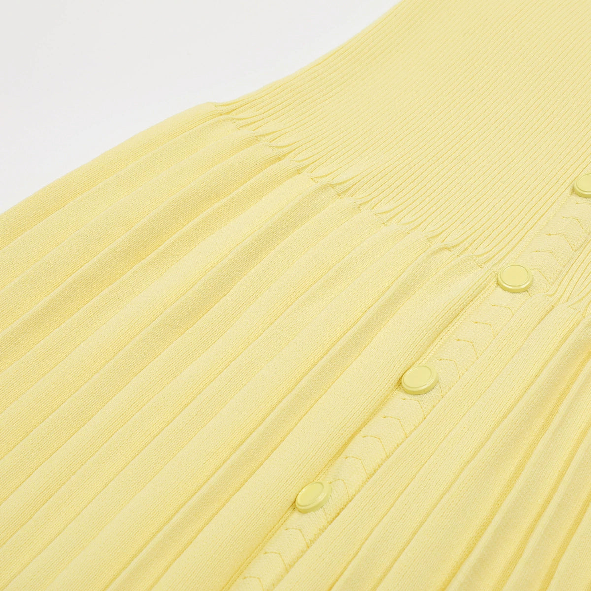 Jackie Yellow Ribbed Knit Maxi Dress & Cardigan Set