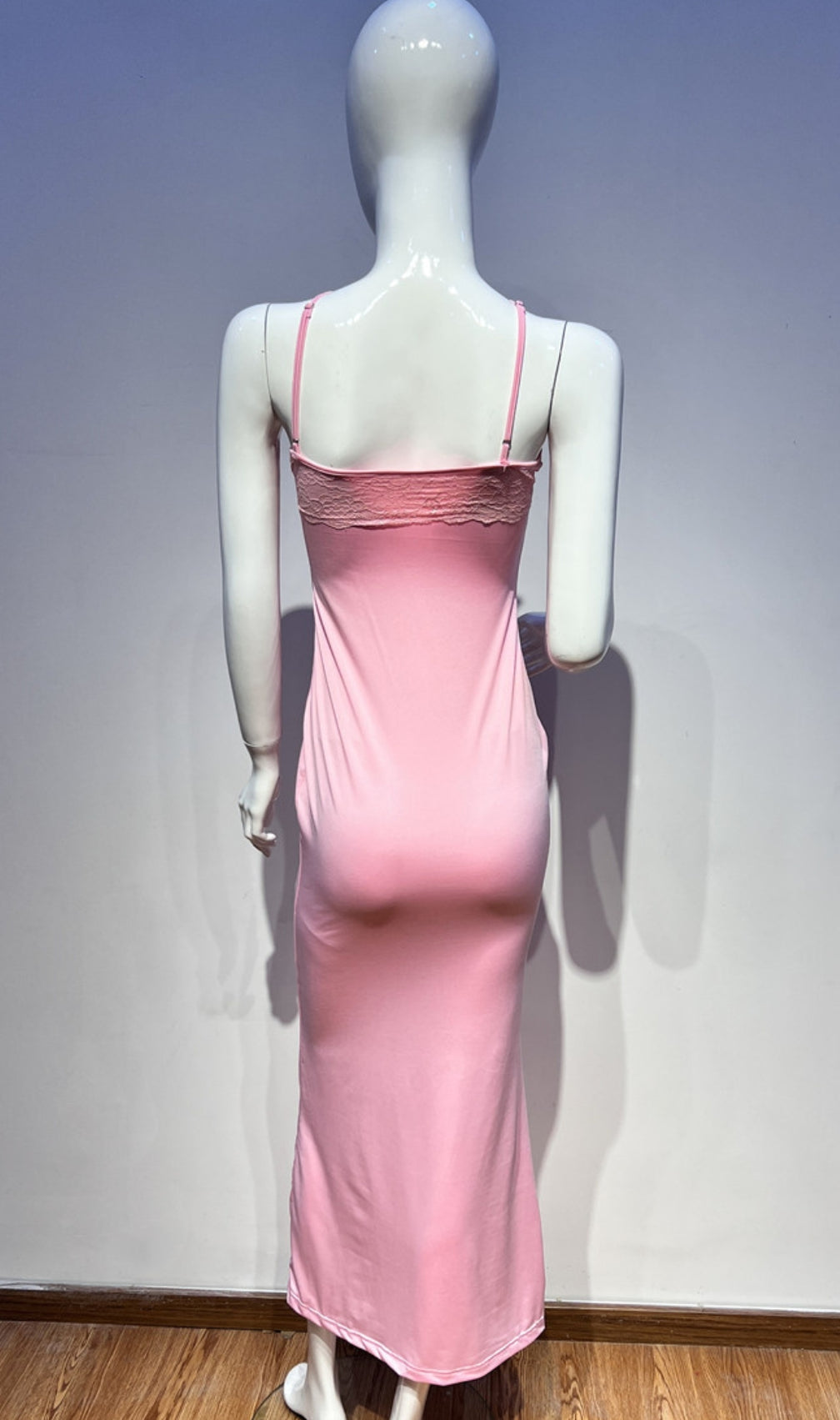 Carew Pink Lace Flower Maxi Dress