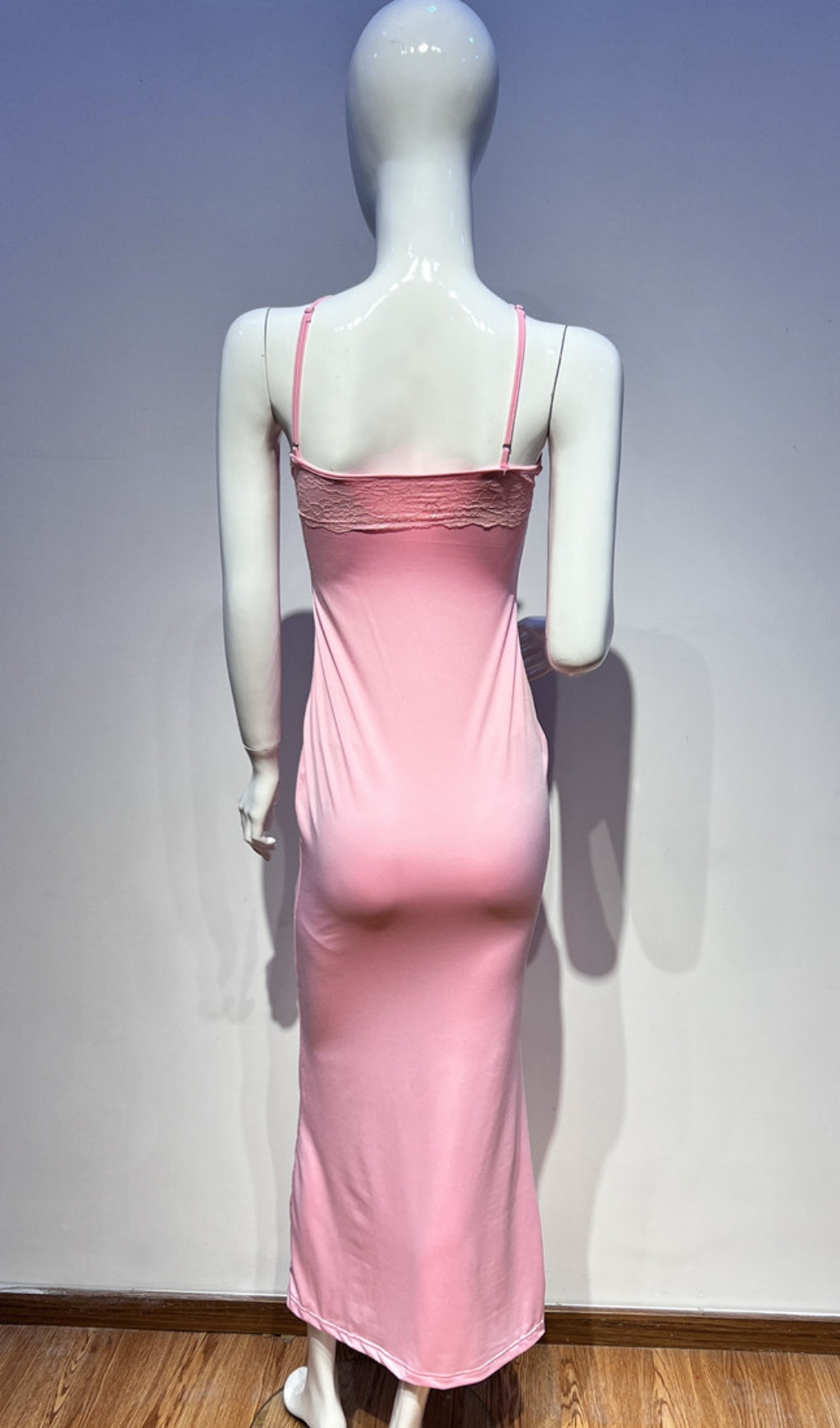 Carew Pink Lace Flower Maxi Dress