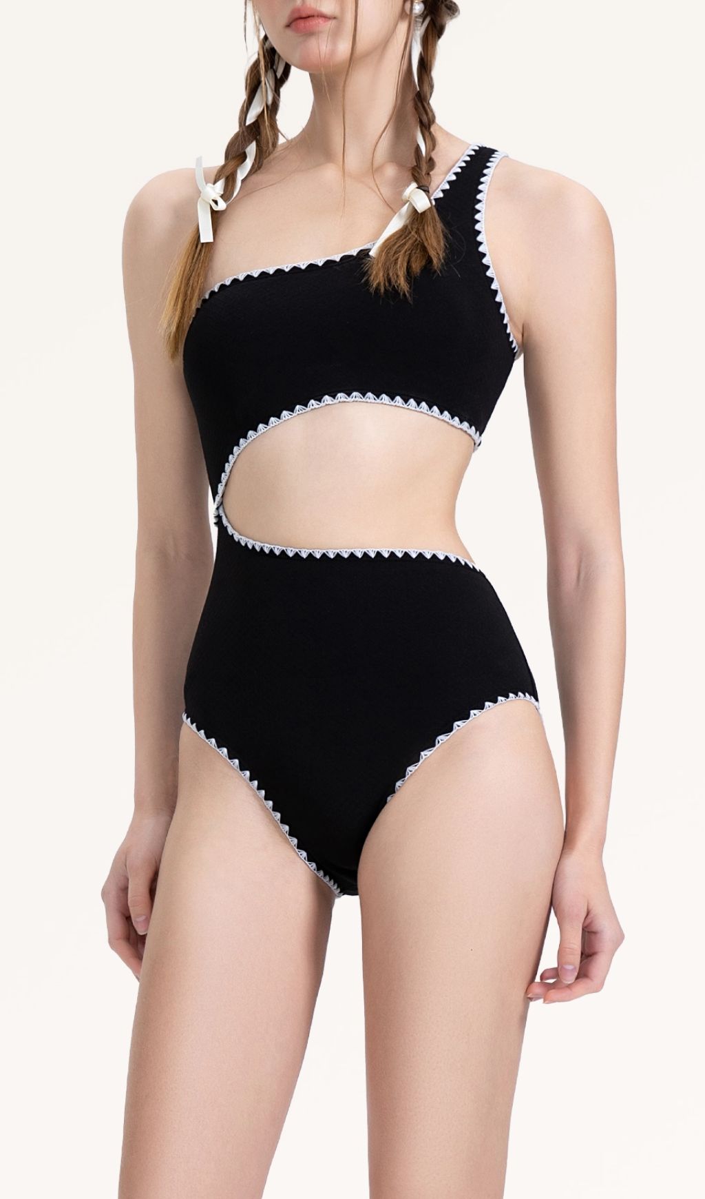 Garance Black Cutout One-Piece Swimsuit