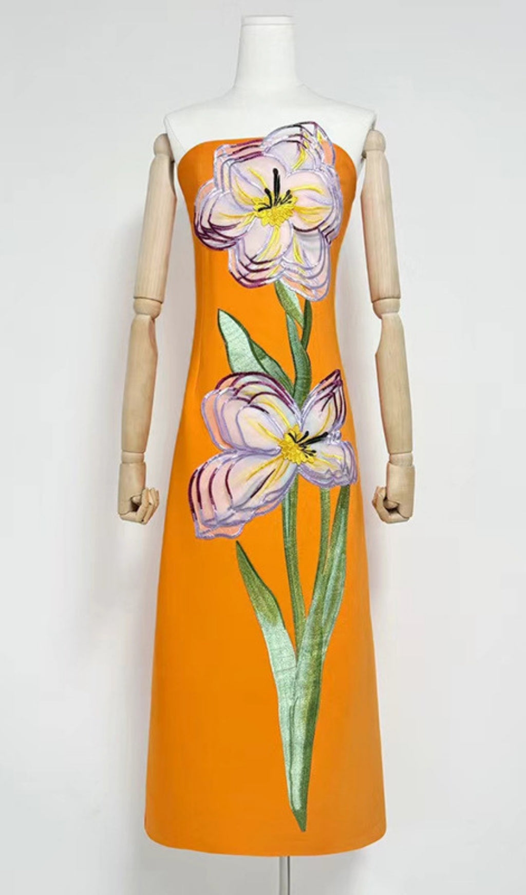 Freddy Strapless Flower Maxi Dress