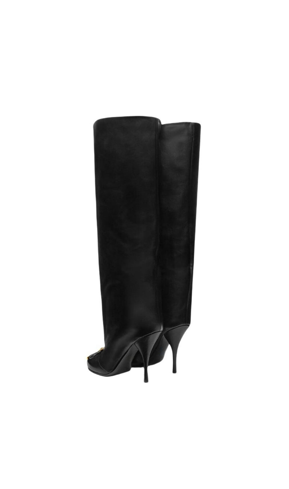 Kasi Chic Black Stiletto Boots with Elegant Bow Detail