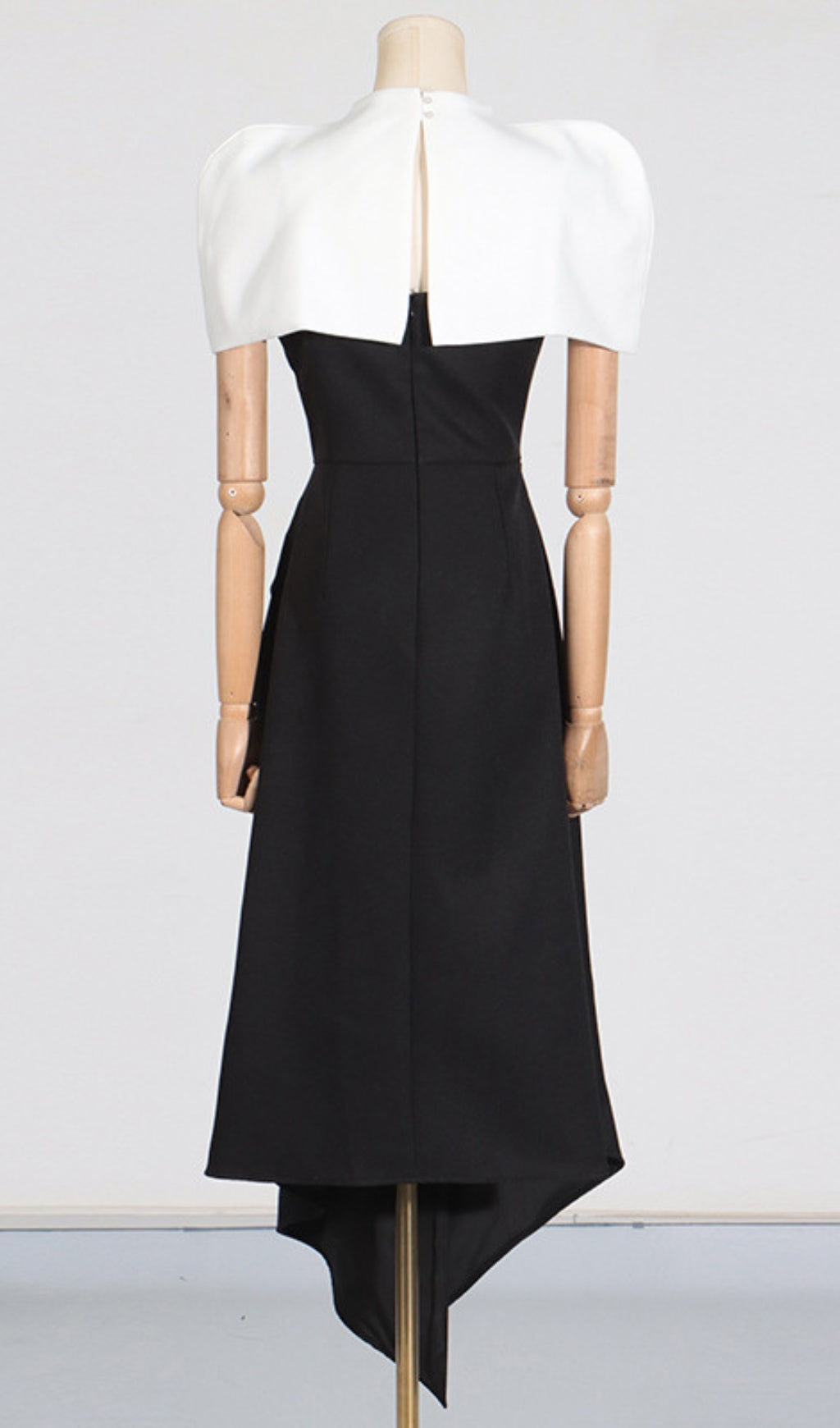 Carlen Black Maxi Dress With White Shawl