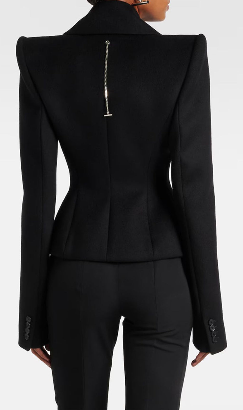 Halima Black Double-Breasted Jacket