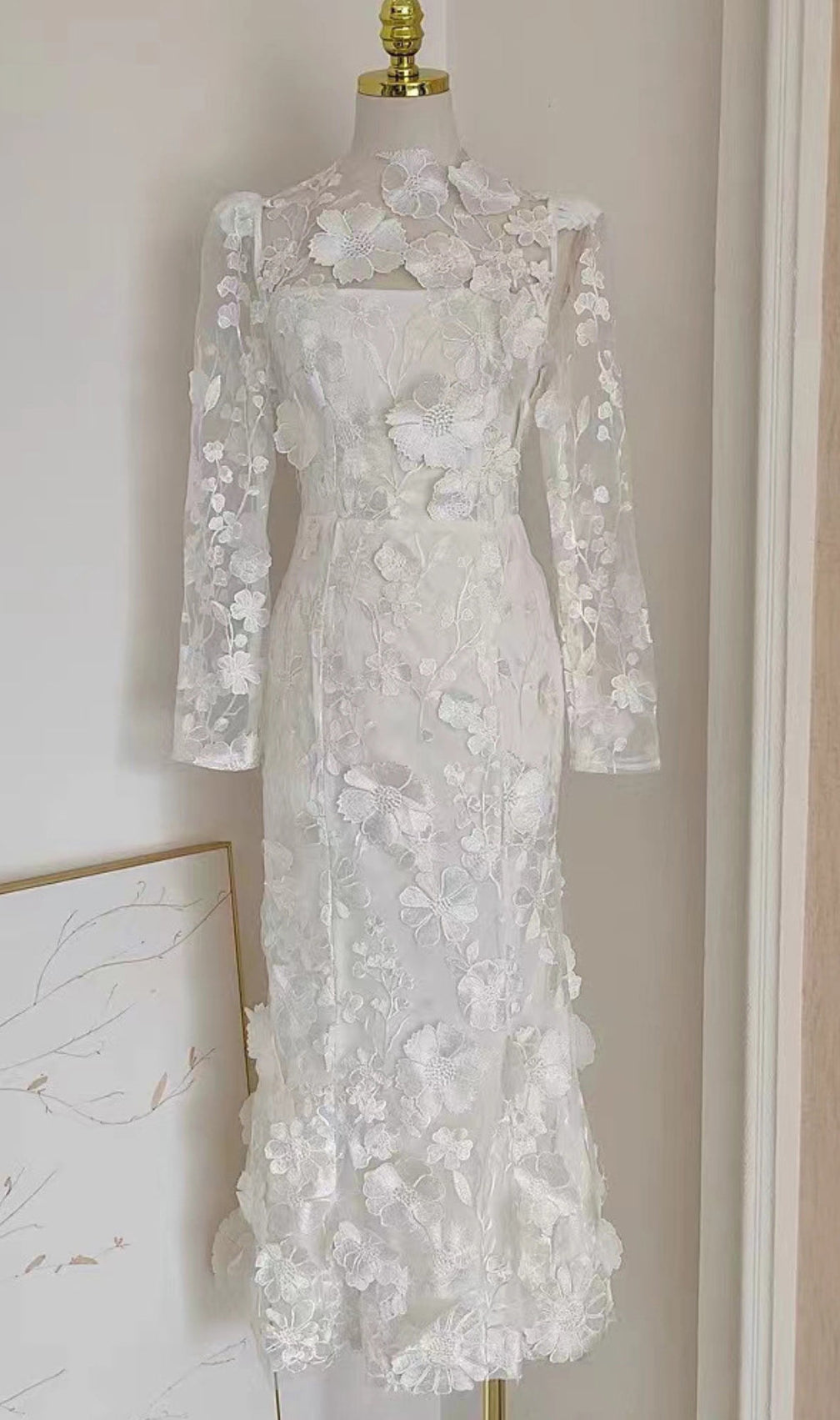 Altair Flower Mermaid Midi Dress