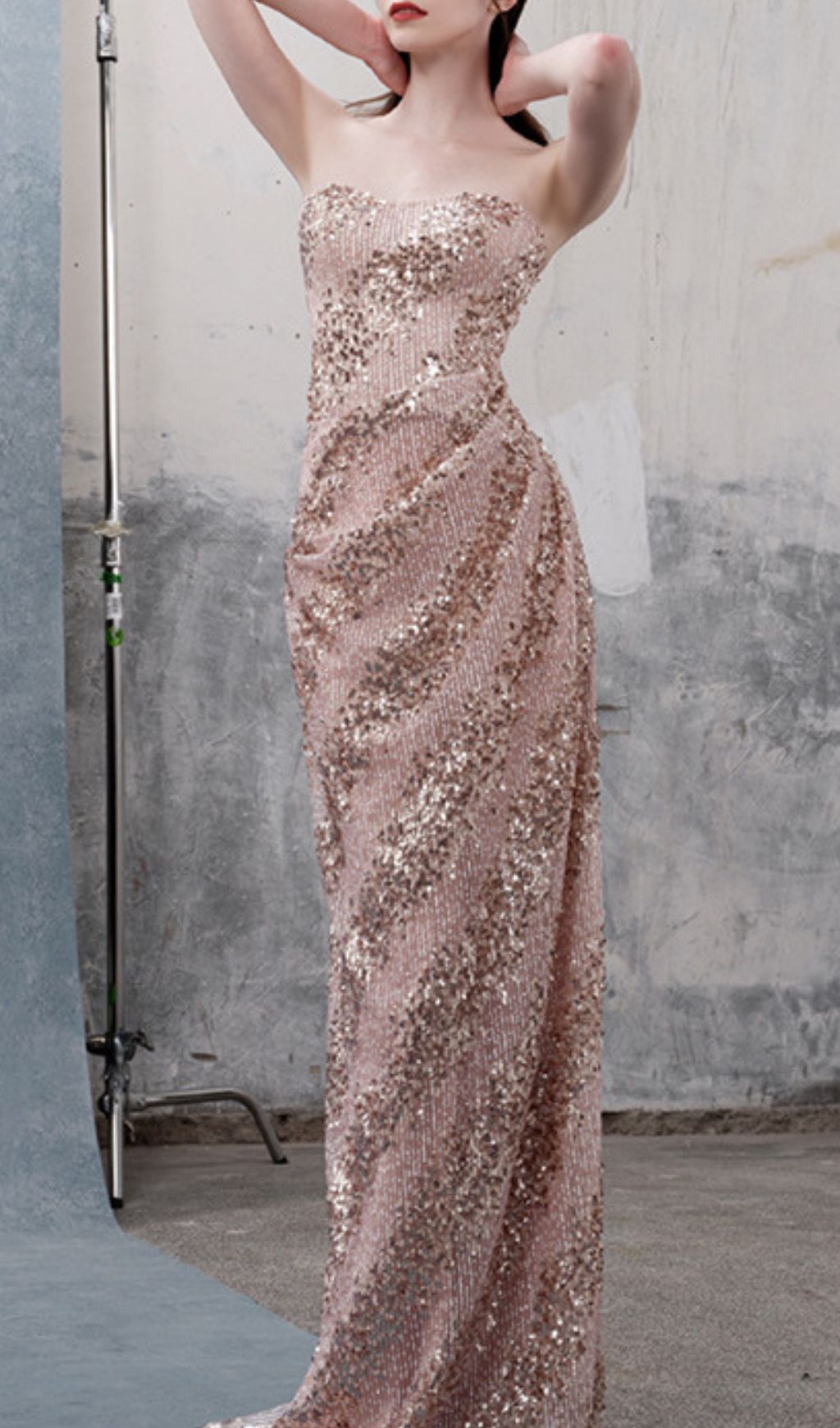 Janya Dazzling Strapless Sequin Maxi Dress | Glamour Evening Gown for Women