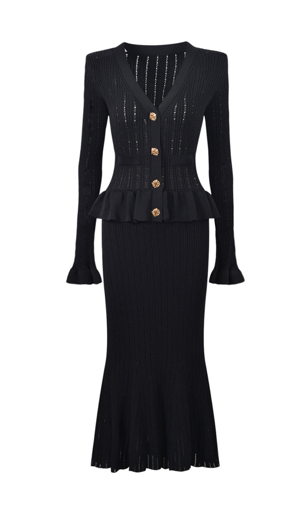 Etsuko Long Sleeve Knit Maxi Dress