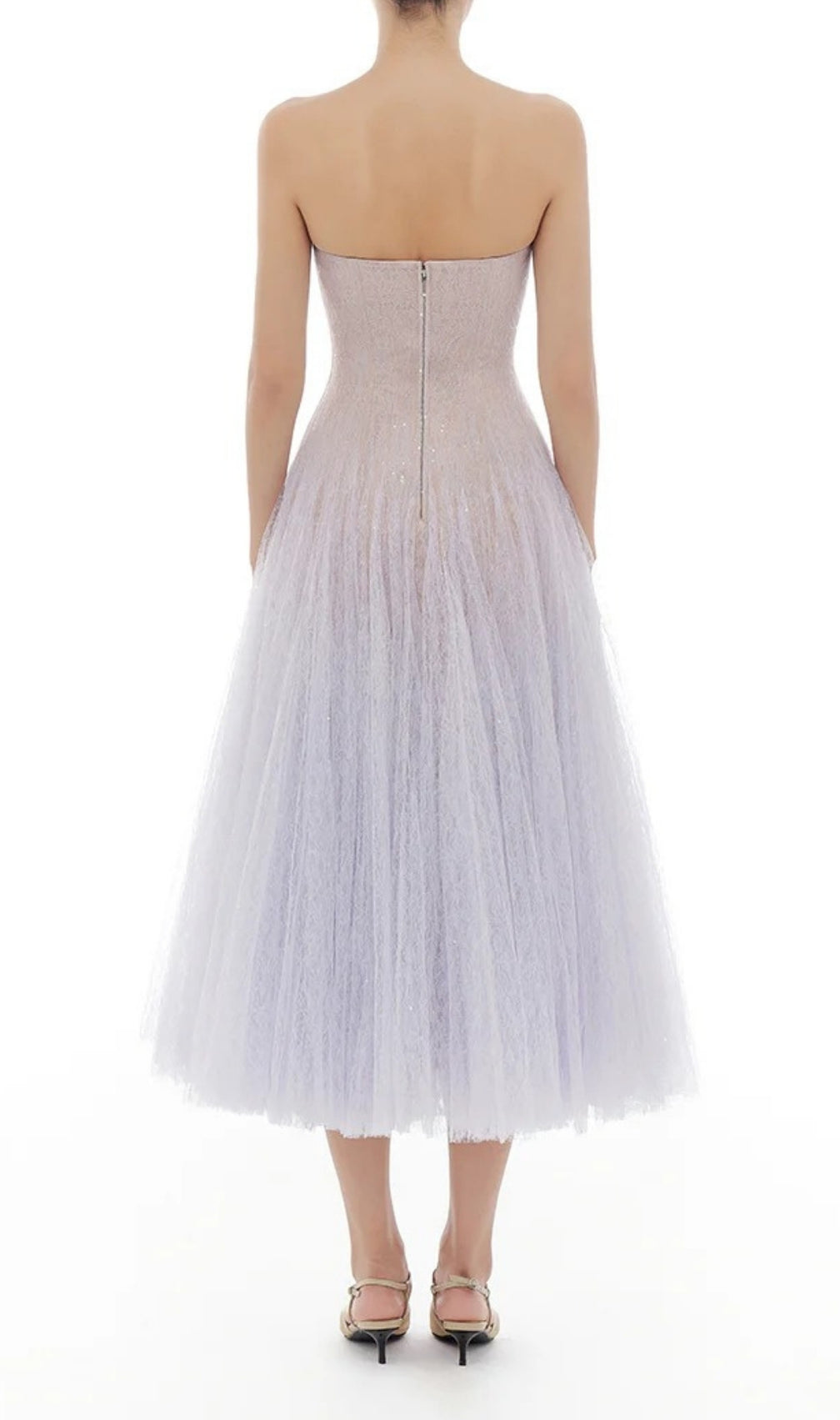 Estevan Purple Lace Midi Dress