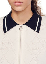 JANVIER POINTELLE VARSITY CARDIGAN