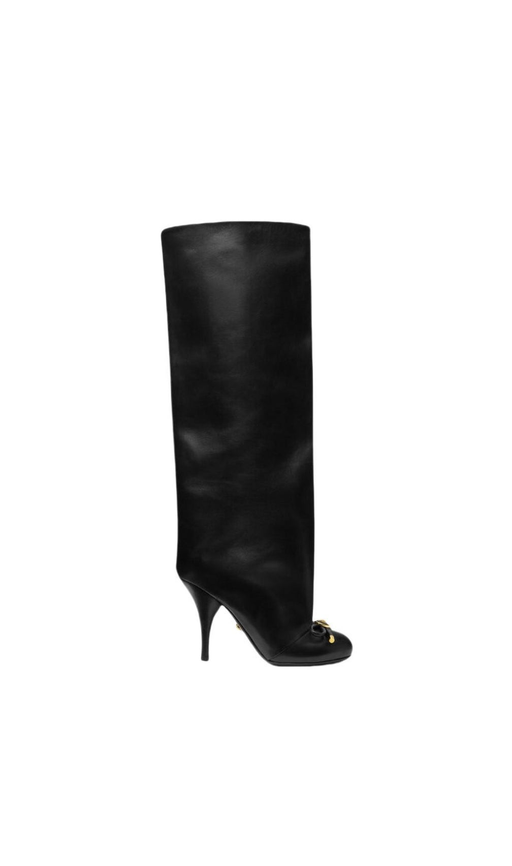 Kasi Chic Black Stiletto Boots with Elegant Bow Detail