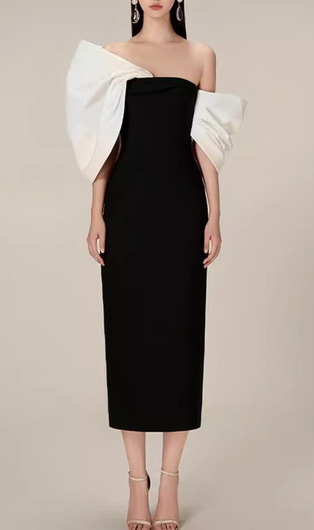 Alcyone Off Shoulder Midi Dress