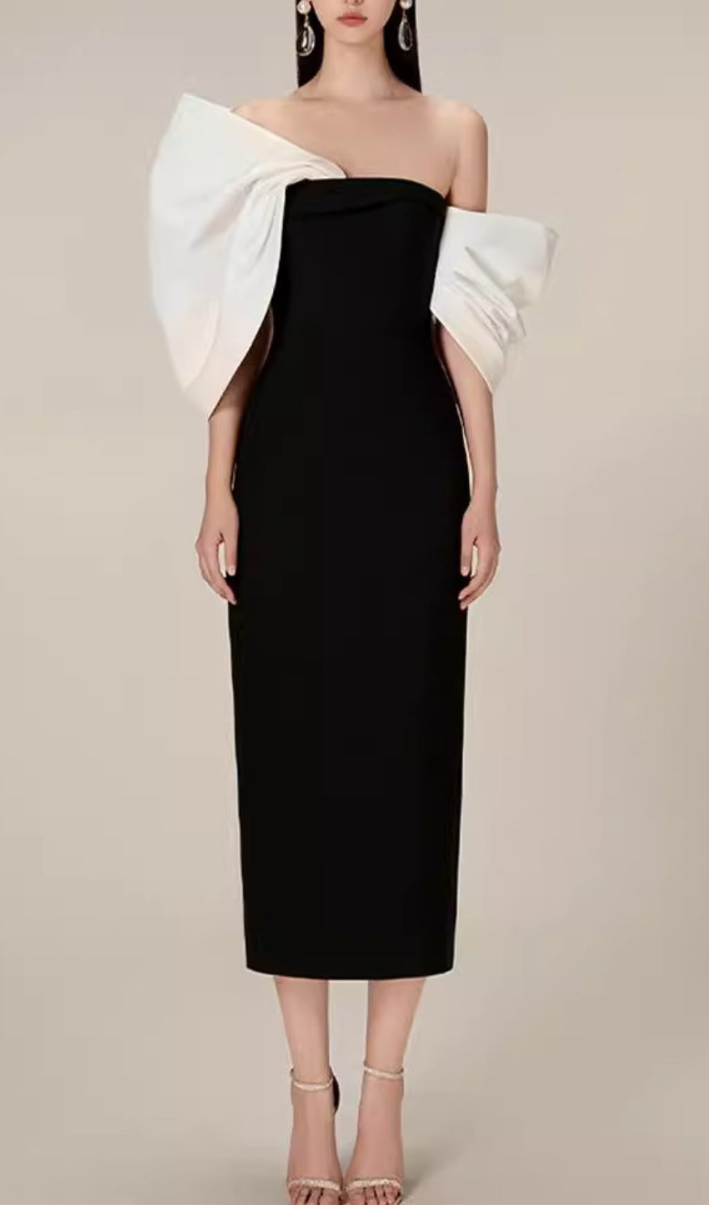 Alcyone Off Shoulder Midi Dress